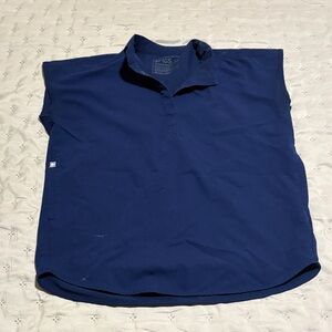 Figs Women's Technical Collection Navy Blue Short Sleeve Top